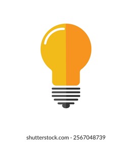  Vector icon of  a light bulb, representing ideas, solutions, and innovation in business.
