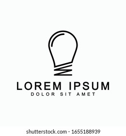 Vector icon of a Light Bulb icon, Sign of ideas, solutions, concept of thought. Electric lighting