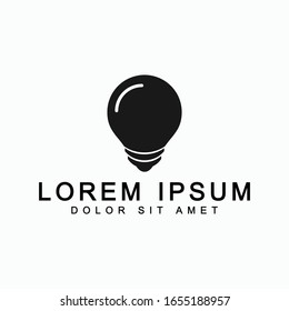 Vector icon of a Light Bulb icon, Sign of ideas, solutions, concept of thought. Electric lighting