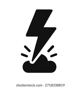 Vector Icon Perno de relámpago que golpea