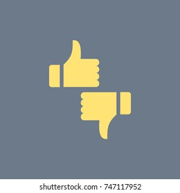 Vector icon of Like & Dislike. Eps-10.