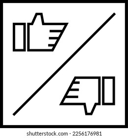 vector of icon like and dislike hand