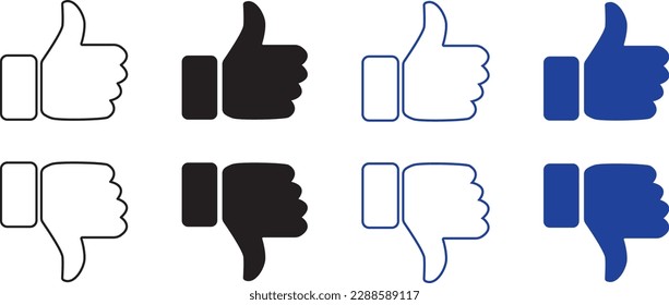 icono vectorial de me gusta y no me gusta en los medios sociales