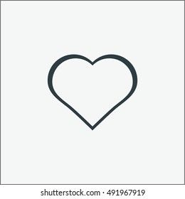Vector icon like. Heart vector illustration.