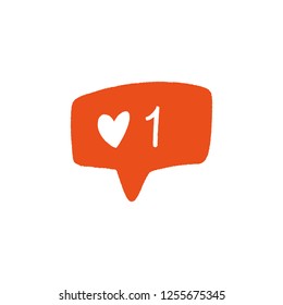 Vector icon Like on social networks. Single image on white background. Badge or sticker.