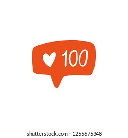 Vector icon Like on social networks. Single image on white background. Badge or sticker.