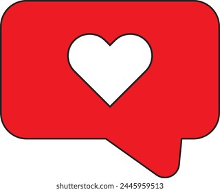 vector icon of like sign, heart, like, subscribe
