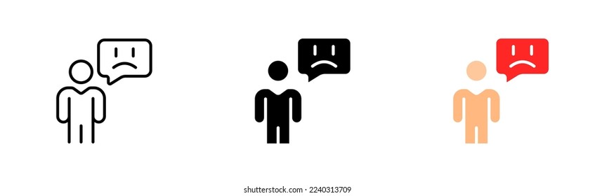 Vector icon in line, black and colorful style on white background
