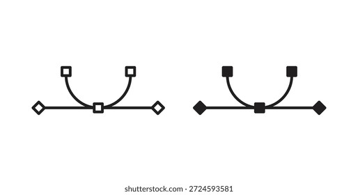 vector icon with line and silhouette versions.