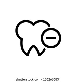 vector icon line of teeth in a trendy outline style isolated on a white background. Icon symbols reduce teeth to inspire the design of your printed products