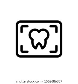 vector icon line of teeth in a trendy outline style isolated on a white background. symbol icon results of the teeth check for your printed product design inspiration