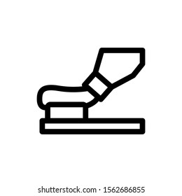 vector icon line of teeth in a trendy outline style isolated on a white background. toothpaste greasing icon icons to inspire the design of your printed products