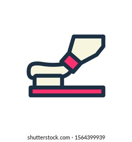 vector icon line of teeth in a trendy filled outline style isolated on a white background. toothpaste greasing icon icons to inspire the design of your printed products