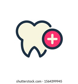 vector icon line of teeth in a trendy filled outline style isolated on a white background. Icon symbols add teeth to inspiring the design of your printed products