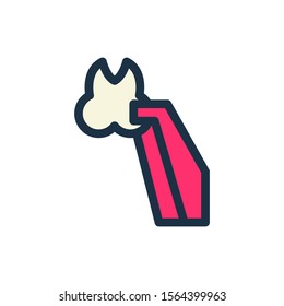 vector icon line of teeth in a trendy filled outline style isolated on a white background. icon symbol of dentist equipment to inspire the design of your print products