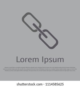 Vector icon of Link concept. Flat design style. EPS 10