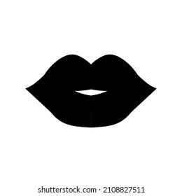 Vector icon of the lips. Lips of female icon vector illustation