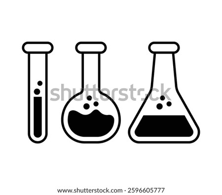 Vector icon of a liquid test tube in a laboratory