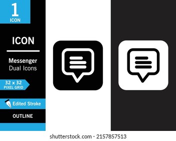 El mensajero de la ilustración de iconos vectores aislado en fondo blanco y negro. Razo vector modificable. archivo de formato EPS10. icono de vector de esquema
