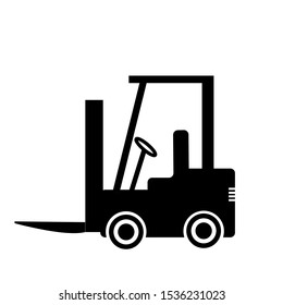 Vector icon of a loading truck with a white background