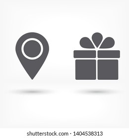 Vector icon location pin 10 EPS .  Illustration design