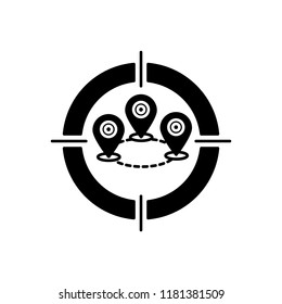 Vector icon for Location Targeting 