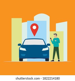 Vector icon for location tracker EPS10