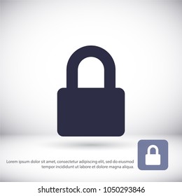 Vector icon lock 10 EPS