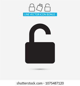 Vector icon lock 10 EPS