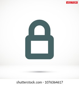 Vector icon lock 10 EPS