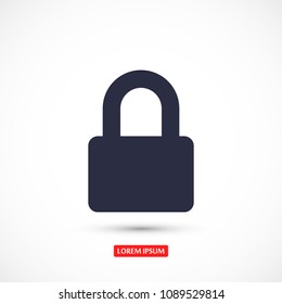 Vector icon lock 10 EPS