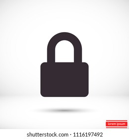 Vector icon lock 10 EPS