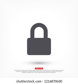 Vector icon lock 10 EPS