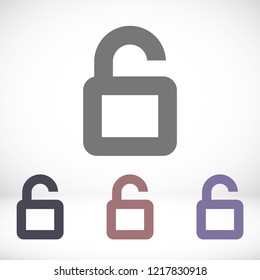 Vector icon lock 10 EPS
