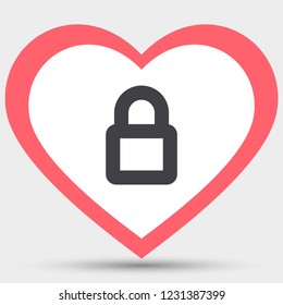 Vector icon lock 10 EPS