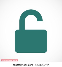 Vector icon lock 10 EPS