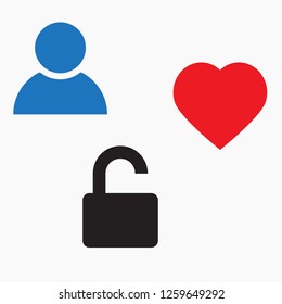 Vector icon lock 10 EPS