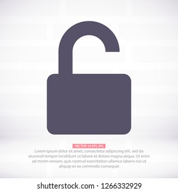 Vector icon lock 10 EPS