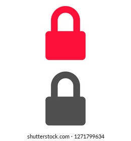 Vector icon lock 10 EPS