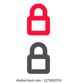 Vector icon lock 10 EPS