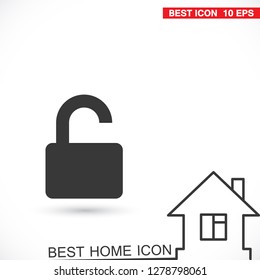 Vector icon lock 10 EPS