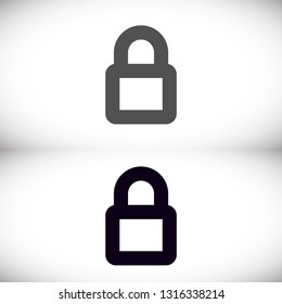 Vector icon lock 10 EPS