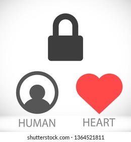 Vector icon lock 10 EPS