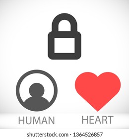Vector icon lock 10 EPS