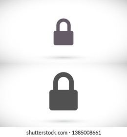 Vector icon lock 10 EPS . Lorem Ipsum Illustration design