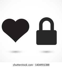 Vector icon lock 10 EPS . Lorem Ipsum Illustration design