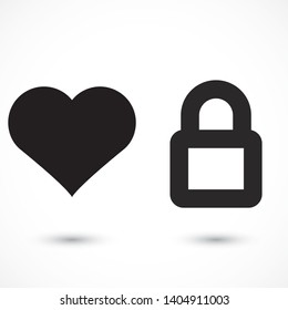 Vector icon lock 10 EPS . Lorem Ipsum Illustration design