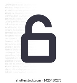 Vector icon lock 10 EPS . Lorem Ipsum Illustration design