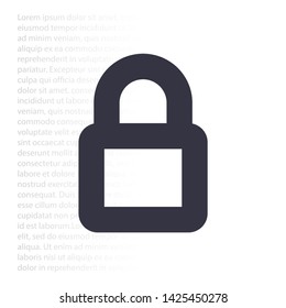 Vector icon lock 10 EPS . Lorem Ipsum Illustration design