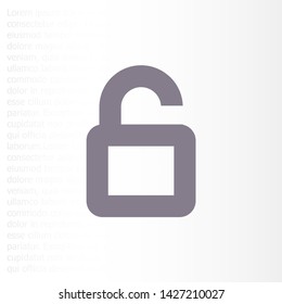 Vector icon lock 10 EPS . Lorem Ipsum Illustration design